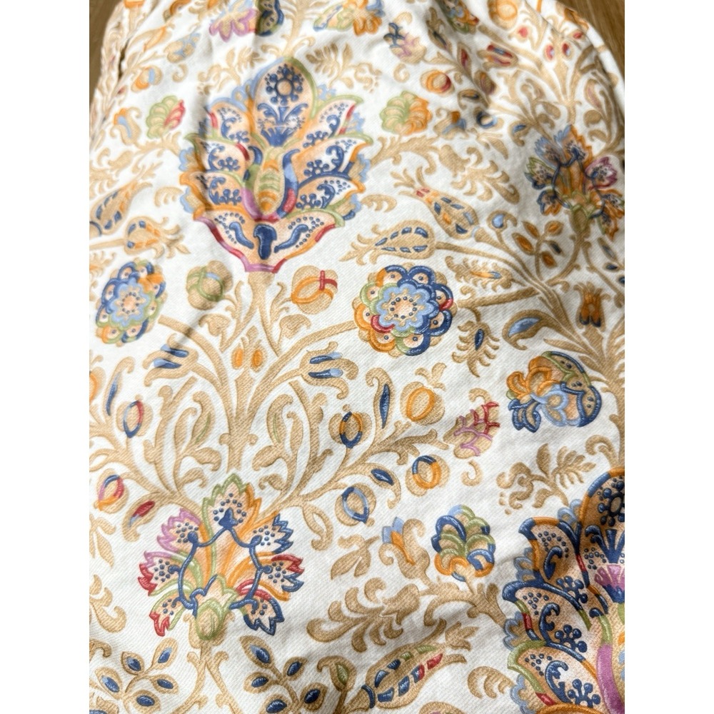 Lauren Ralph Lauren BED SKIRT Marrakesh Rug Floral Paisley Dust Ruffle QUEEN 13" - Picture 2 of 6